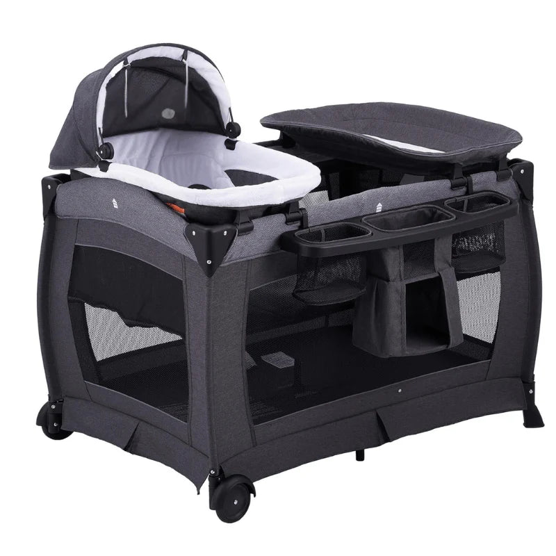 4 in 1 Baby Playard with Mesh Sides and Portable Carrying Bag